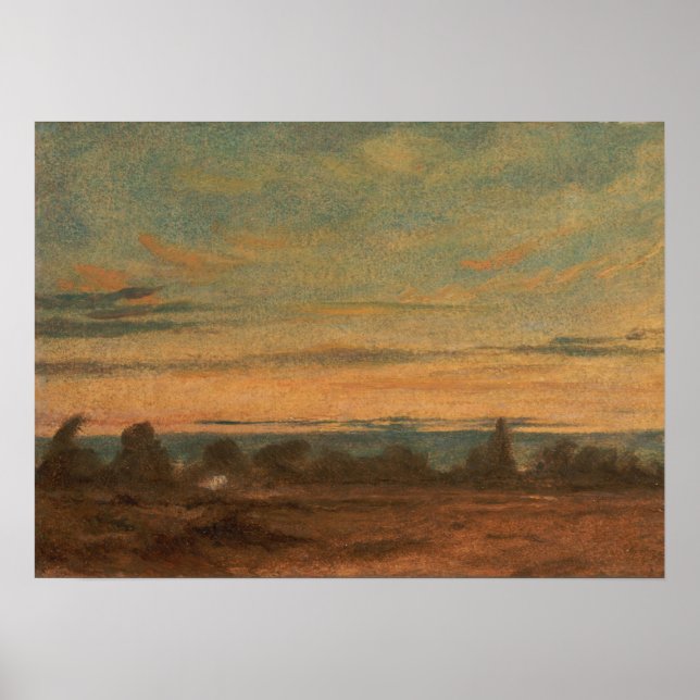 Affiche Constable - Paysage de soirée d'été (Devant)