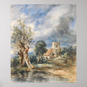 Affiche Constable - Stoke Poges Church