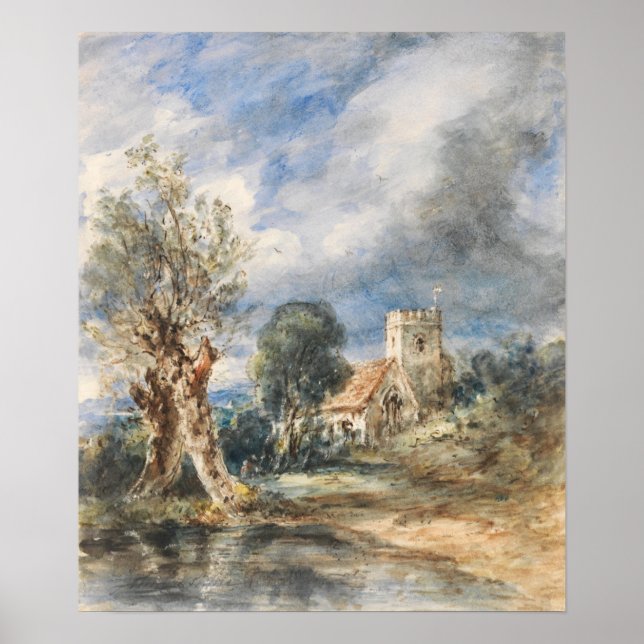 Affiche Constable - Stoke Poges Church (Devant)