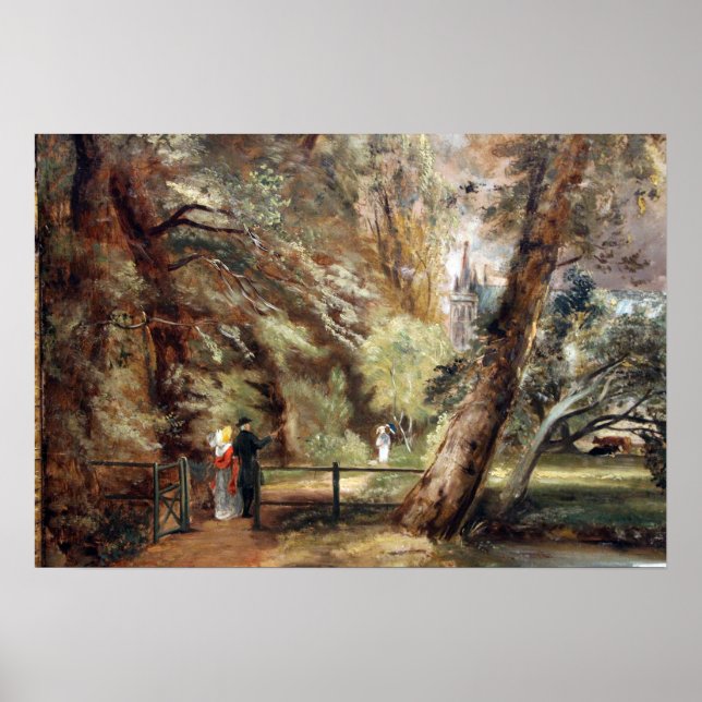 Affiche Constable - Vue de la cathédrale de Salisbury (Devant)
