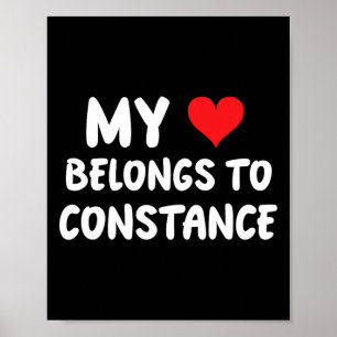Affiche Constance - Mon Coeur Appartient À La Constance - 