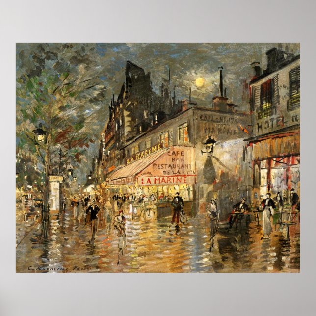 Affiche Constantin Korovin : Café La Marine, Paris (Devant)