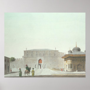 Affiche Constantinople : Carré de Haghia Sophia montrant