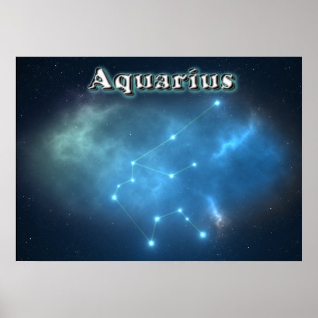 Affiche constellation d'Aquarius (Devant)