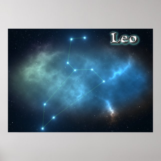Affiche constellation de Leo (Devant)