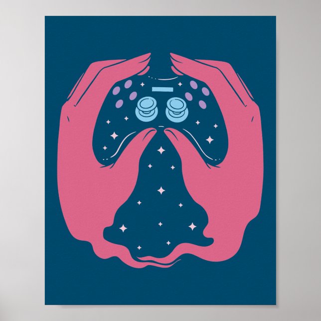 Affiche Constellation de manette de jeu vidéo  (Devant)