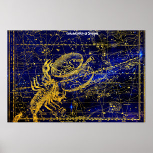 Affiche Constellation de Scorpio