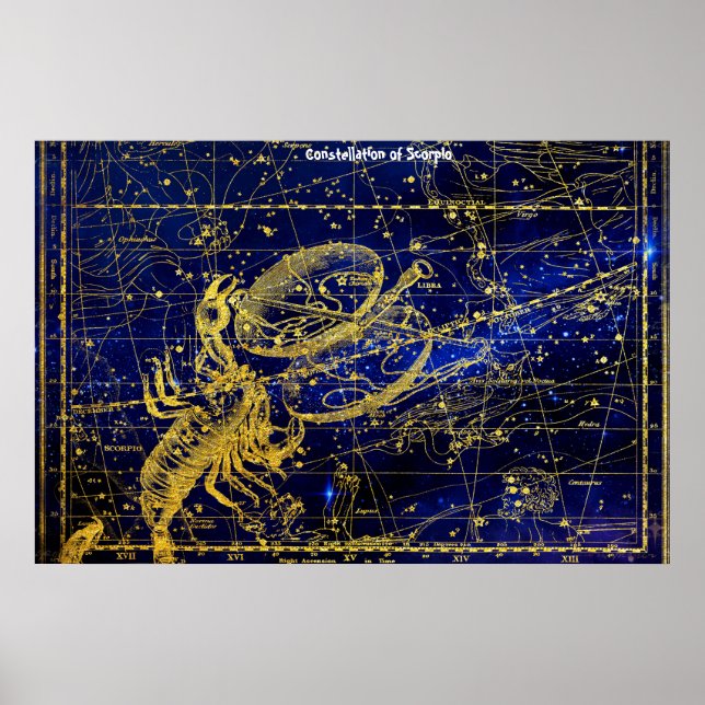 Affiche Constellation de Scorpio (Devant)