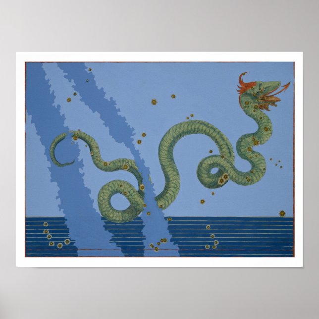 Affiche Constellation de Serpens Caput et Serpens Cauda, (Devant)