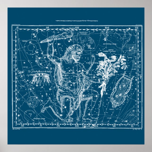 Affiche Constellation d'Hercules vintages (Devant)