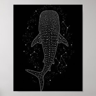 Affiche Constellation Requin Baleine Vie Marine Pour Amour
