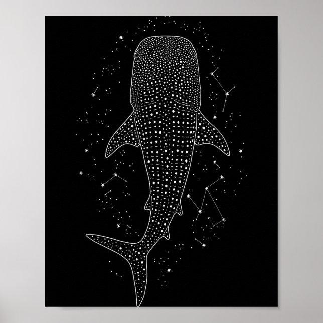 Affiche Constellation Requin Baleine Vie Marine Pour Amour (Devant)