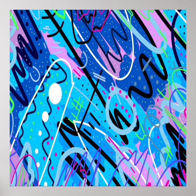 Affiche Constellations Art Abstrait (Devant)