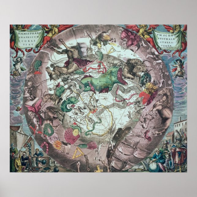 Affiche Constellations de l'hémisphère Sud (Devant)