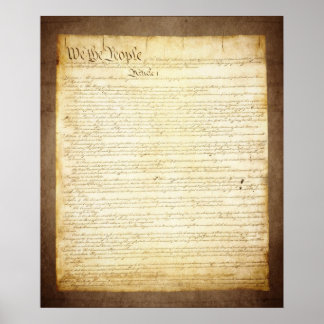 Affiche Constitution américaine Nous le peuple