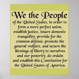 Affiche Constitution des États-Unis d'Amérique