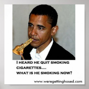 Affiche Constitution fumant Obama