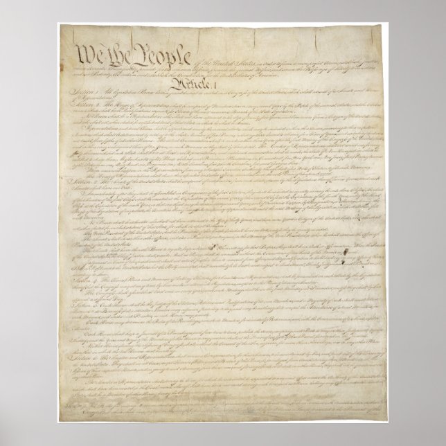 Affiche Constitution_Pg 1 des États-Unis sur 4 (Devant)