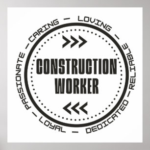 Affiche Construction Worker