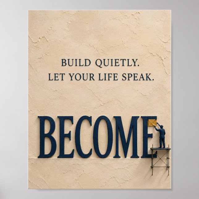 Affiche Construire dans le silence, laissez votre vie parl (Devant)
