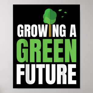 Affiche Construire Un Avenir Vert Protection Environnement
