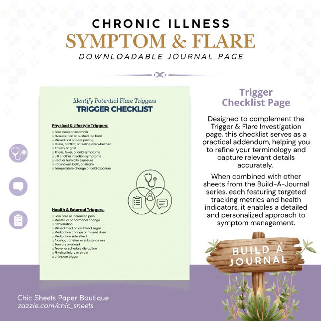 Affiche Construire un journal des symptômes et des poussée (Créateur téléchargé)