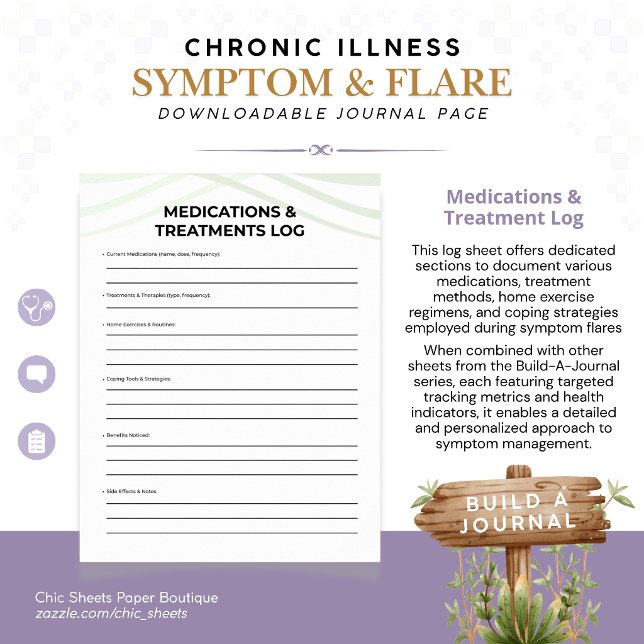 Affiche Construire un journal des symptômes et des poussée (Créateur téléchargé)
