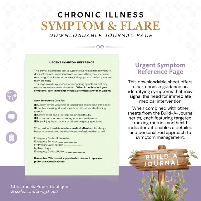 Affiche Construire un journal des symptômes et des poussée (Créateur téléchargé)
