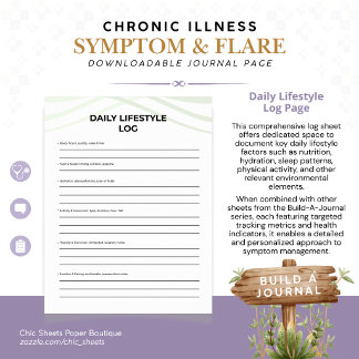 Affiche Construire un journal des symptômes et des poussée