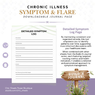 Affiche Construire un journal des symptômes et des poussée