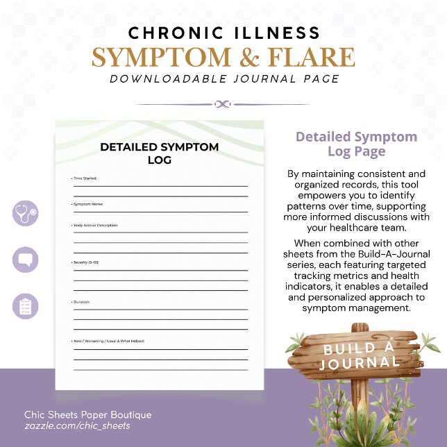 Affiche Construire un journal des symptômes et des poussée (Créateur téléchargé)