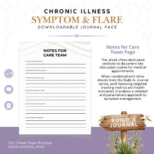 Affiche Construire un journal des symptômes et des poussée