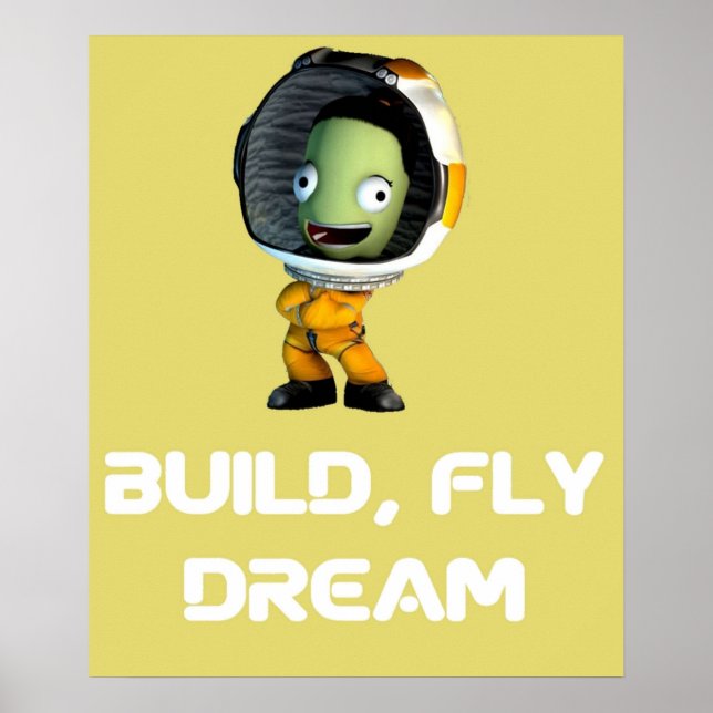 Affiche construire un rêve de vol crash Kerbal programme s (Devant)