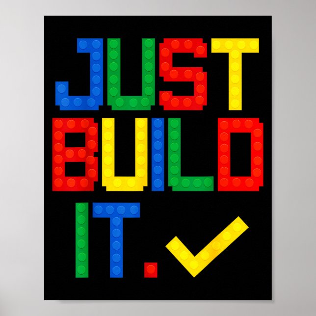 Affiche Construisez-le Maître Constructeur Blocs de Constr (Devant)
