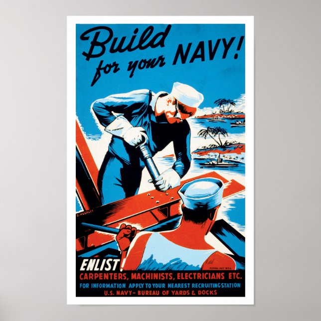 Affiche Construisez pour votre marine (Devant)