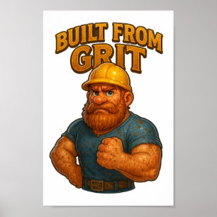 Affiche Construit à partir de Grit - Imprimable 3D Wall Ar