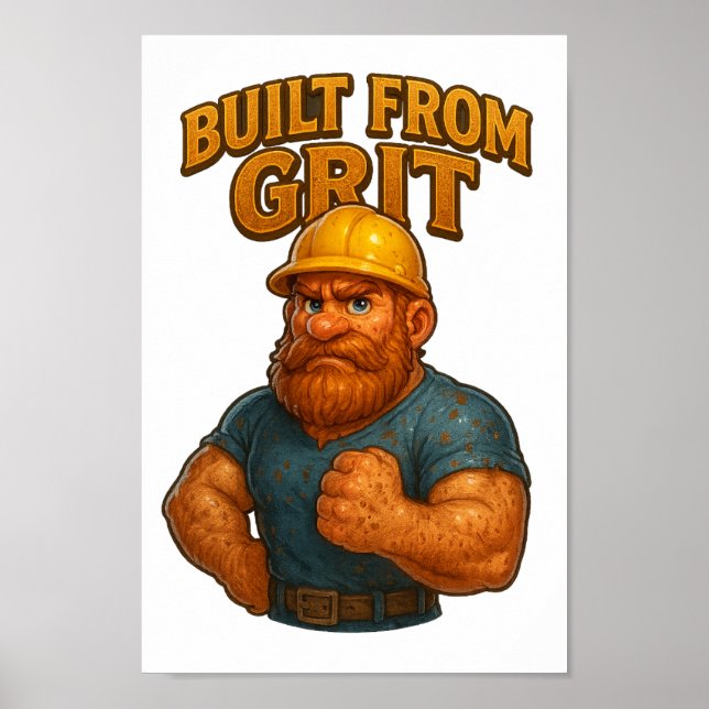 Affiche Construit à partir de Grit - Imprimable 3D Wall Ar (Devant)