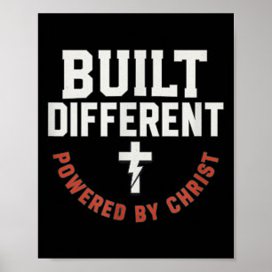 Affiche Construit Différemment Alimenté Par Le Christ Chré