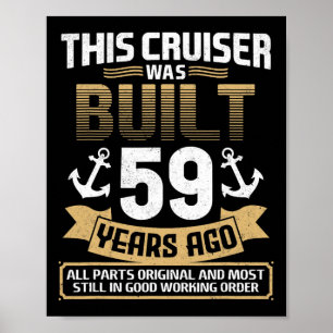 Affiche Construit il y a 59 ans Vintage 59 ans 59e anniver