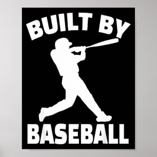 Affiche Construit par le baseball drôle de baseball pour h
