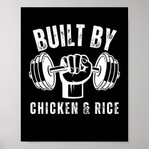 Affiche Construit Par Le Poulet Et Le Riz