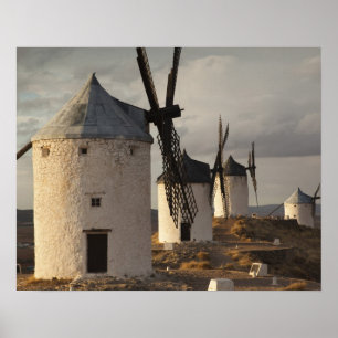 Affiche Consuegra, antiques moulins à vent de La Mancha
