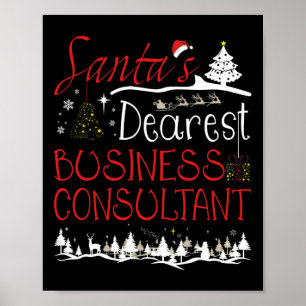 Affiche Consultant d'affaires Xmas Job Cute Noël