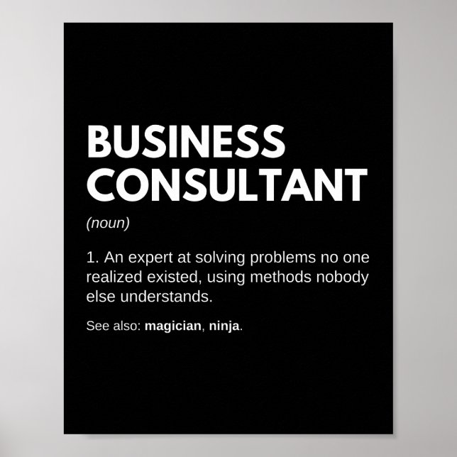 Affiche Consultants Et Analystes D'entreprise Drôles De Tr (Devant)