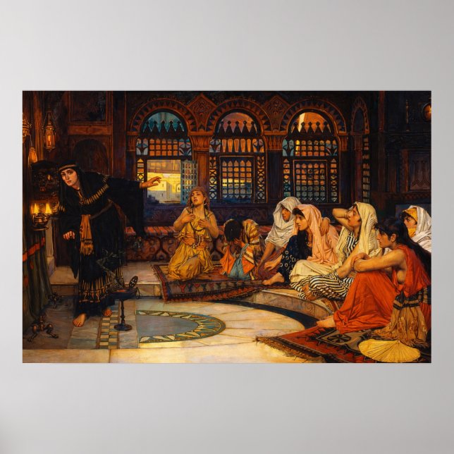 Affiche Consulter l'Oracle par John William Waterhouse (Devant)