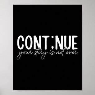 Affiche Cont ; nue Semicolon Sensibilisation à la santé me