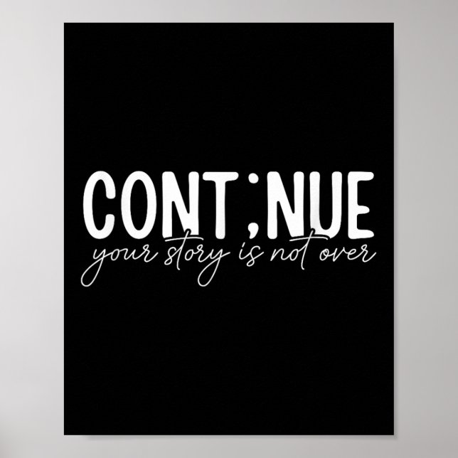 Affiche Cont ; nue Semicolon Sensibilisation à la santé me (Devant)