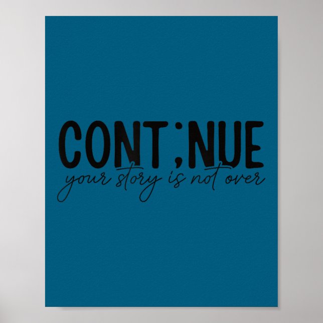 Affiche Cont;nue Semicolon Sensibilisation à la santé ment (Devant)