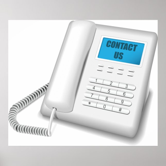 Affiche Contact Us Telephone (Devant)