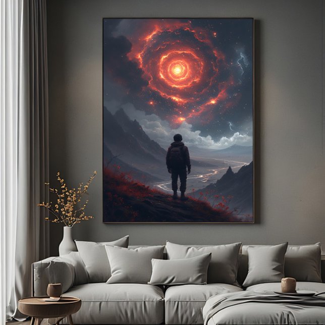 Affiche Contemplation Cosmique Tourbillon de Feu (Créateur téléchargé)